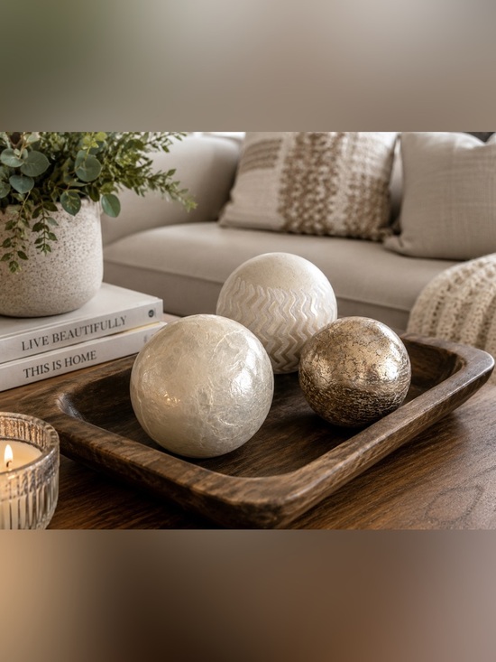 Pier 1 Other - Pier 1 Decorative Orbs Set of 3 | 4” Spheres Home Decor